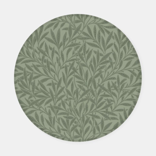 William Morris Willow Pattern Antique Sage Green Coaster Set (Single)