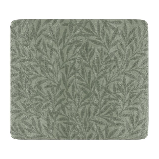 William Morris Willow Pattern Antique Sage Green Cutting Board (Front)