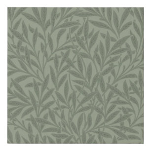 William Morris Willow Pattern Antique Sage Green Faux Canvas Print