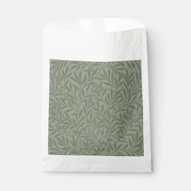 William Morris Willow Pattern Antique Sage Green Favor Bag (Front)