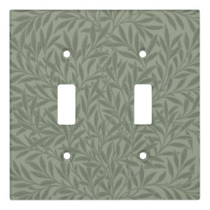 William Morris Willow Pattern Antique Sage Green Light Switch Cover