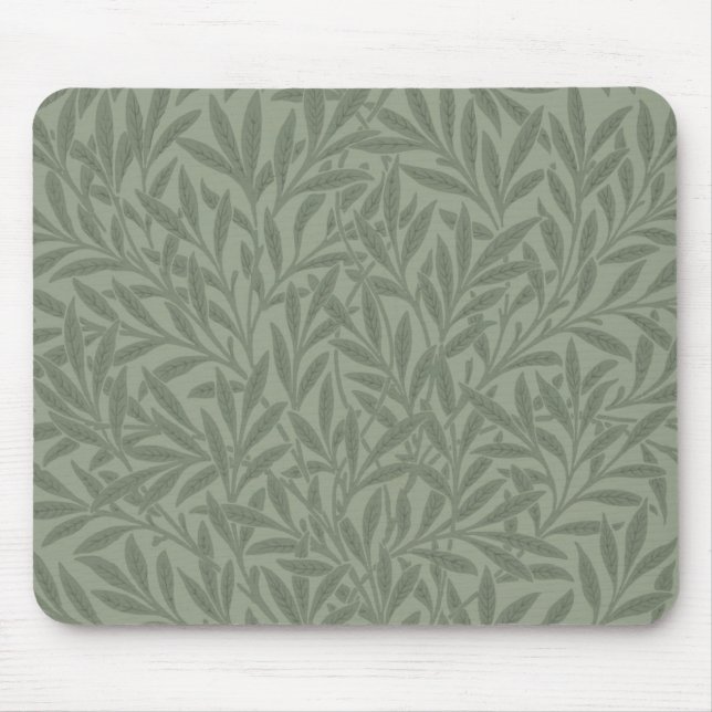 William Morris Willow Pattern Antique Sage Green Mouse Pad (Front)