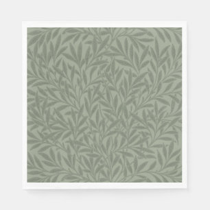 William Morris Willow Pattern Antique Sage Green Napkins