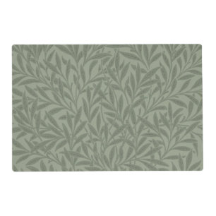 William Morris Willow Pattern Antique Sage Green Placemat