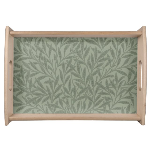 William Morris Willow Pattern Antique Sage Green Serving Tray (Front)