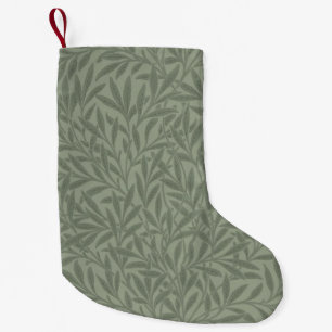 William Morris Willow Pattern Antique Sage Green Small Christmas Stocking