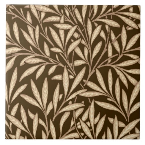 William Morris Willow Pattern Brown and Beige Tile