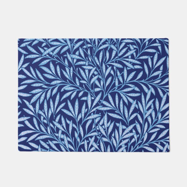 William Morris Willow Pattern, Cobalt Blue Doormat (Front)