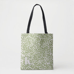 William Morris Willow Pattern Corner Initial Tote Bag