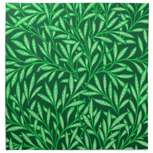 William Morris Willow Pattern Emerald Green Cloth Napkin