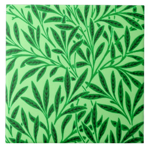 William Morris Willow Pattern, Light Jade Green Ceramic Tile