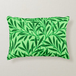 William Morris Willow Pattern, Light Jade Green Decorative Pillow