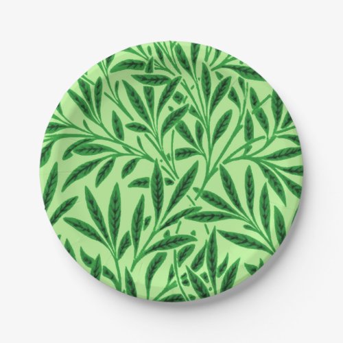 William Morris Willow Pattern Light Jade Green Paper Plates