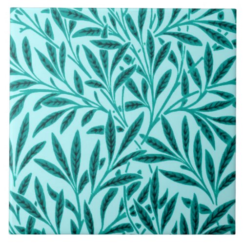 William Morris Willow Pattern Turquoise  Aqua Ceramic Tile