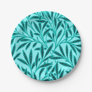 William Morris Willow Pattern, Turquoise & Aqua Paper Plates