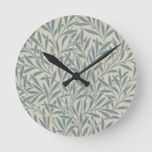 William Morris Willow Slate Round Clock (Front)