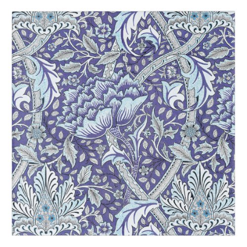 William Morris Windrush blue floral flowers Acrylic Print