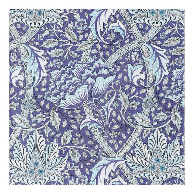 William Morris Windrush blue floral flowers Acrylic Print (Front)