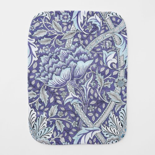 William Morris Windrush blue floral flowers Baby Burp Cloth