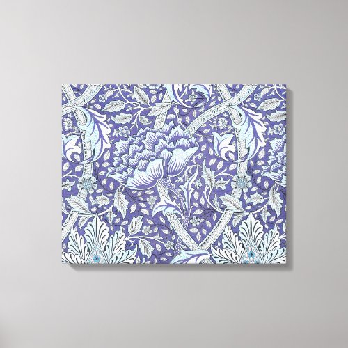 William Morris Windrush blue floral flowers Canvas Print
