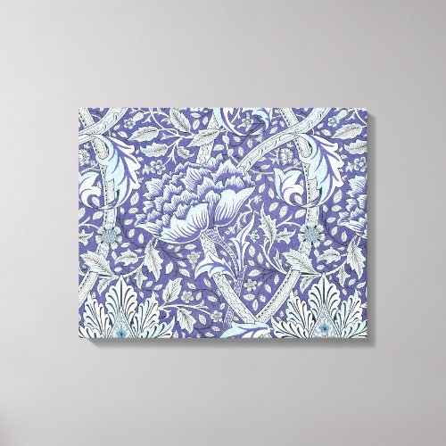 William Morris Windrush blue floral flowers Canvas Print