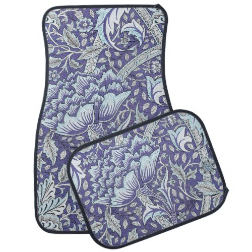 William Morris Windrush blue floral flowers Car Floor Mat