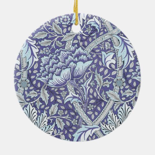 William Morris Windrush blue floral flowers Ceramic Ornament