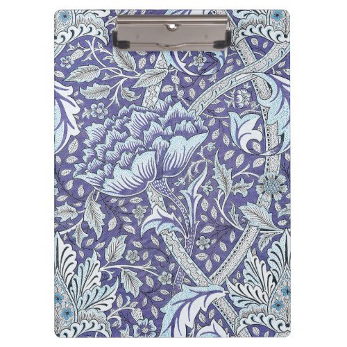 William Morris Windrush blue floral flowers Clipboard