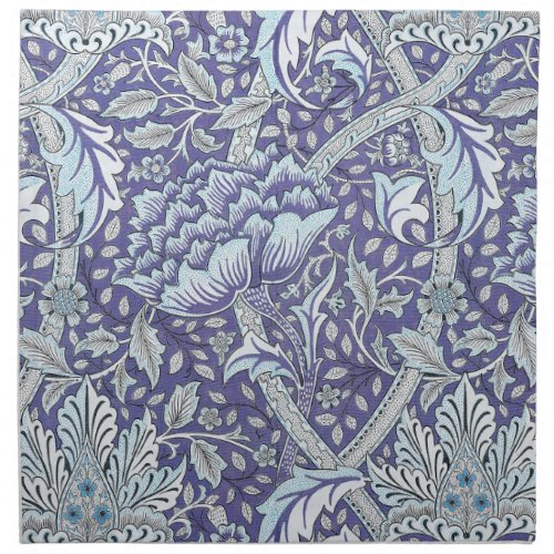 William Morris Windrush blue floral flowers Cloth Napkin