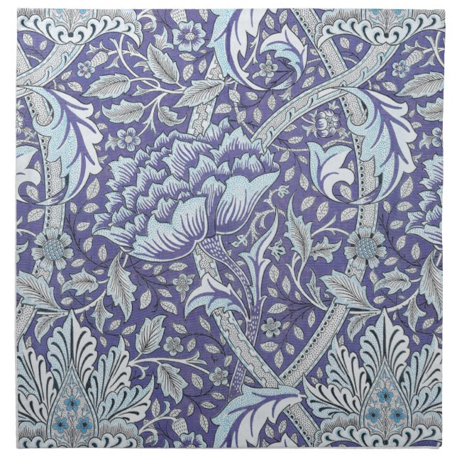 William Morris Windrush blue floral flowers Cloth Napkin (Front)