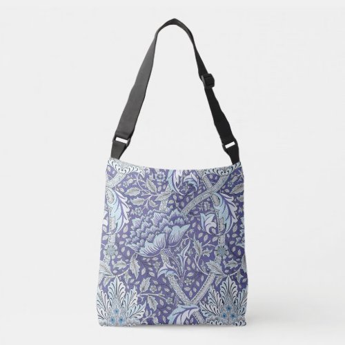 William Morris Windrush blue floral flowers Crossbody Bag