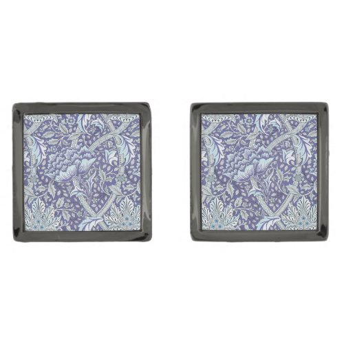 William Morris Windrush blue floral flowers Cufflinks