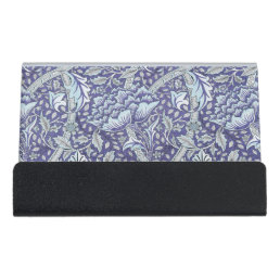 William Morris Windrush blue floral flowers Desk Business Card Holder