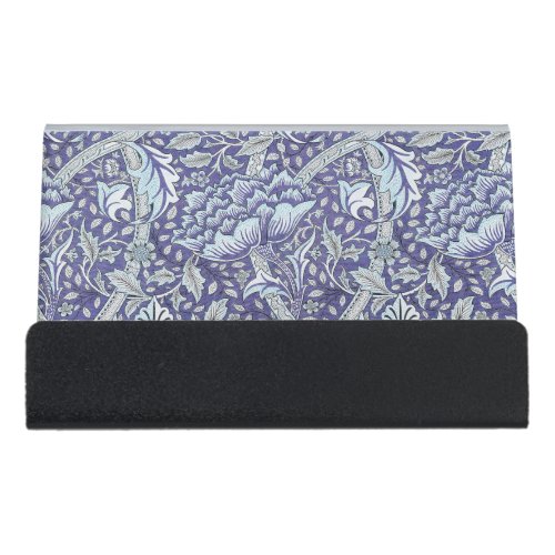 William Morris Windrush blue floral flowers Desk Business Card Holder