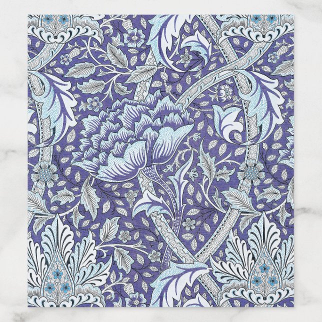 William Morris Windrush blue floral flowers Envelope Liner (Design)
