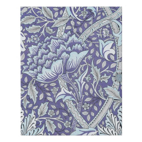 William Morris Windrush blue floral flowers Faux Canvas Print