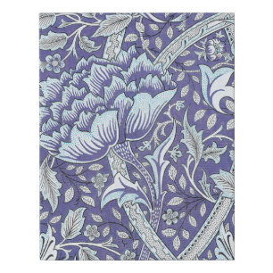 William Morris Windrush blue floral flowers Faux Canvas Print