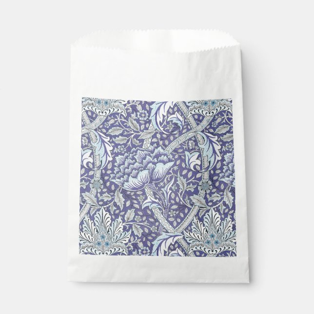 William Morris Windrush blue floral flowers Favor Bag (Front)