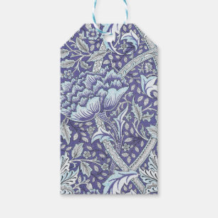 William Morris Windrush blue floral flowers Gift Tags