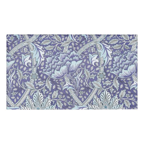 William Morris Windrush blue floral flowers Name Tag