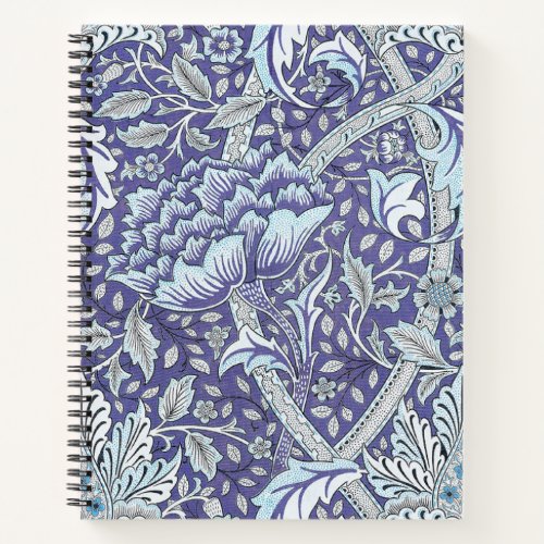 William Morris Windrush blue floral flowers Notebook