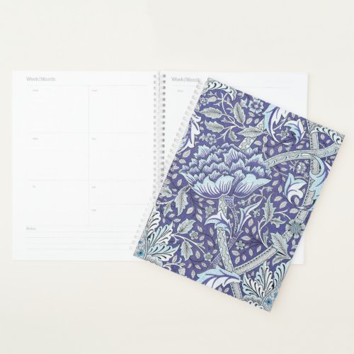 William Morris Windrush blue floral flowers Planner