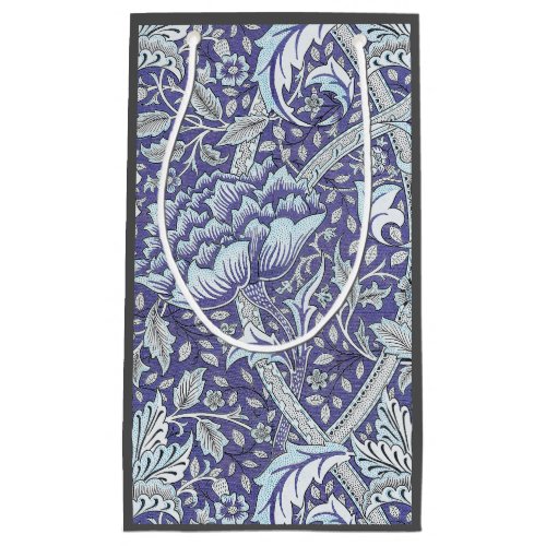 William Morris Windrush blue floral flowers Small Gift Bag