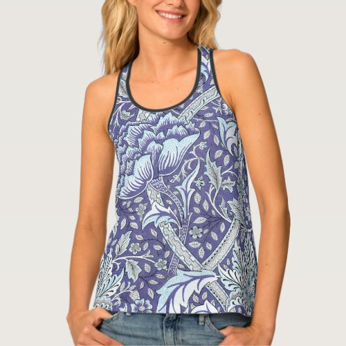 William Morris Windrush blue floral flowers Tank Top