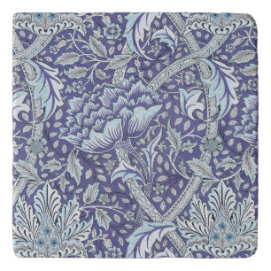 William Morris Windrush blue floral flowers Trivet