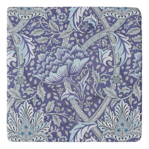 William Morris Windrush blue floral flowers Trivet