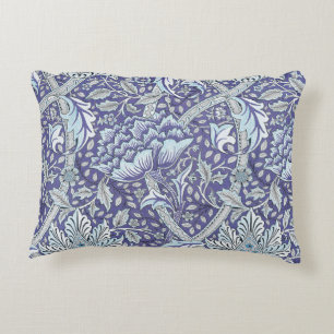William Morris Windrush Blue Pattern Floral Accent Pillow