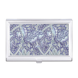 William Morris Windrush Blue Pattern Floral Business Card Case