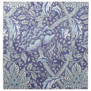 William Morris Windrush Blue Pattern Floral Cloth Napkin