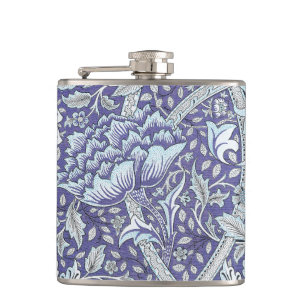 William Morris Windrush Blue Pattern Floral Flask